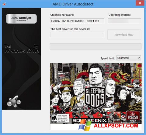 Ảnh chụp màn hình AMD Driver Autodetect cho Windows XP
