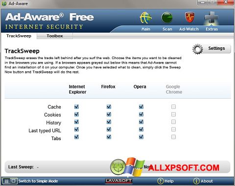 Ảnh chụp màn hình Ad-Aware cho Windows XP