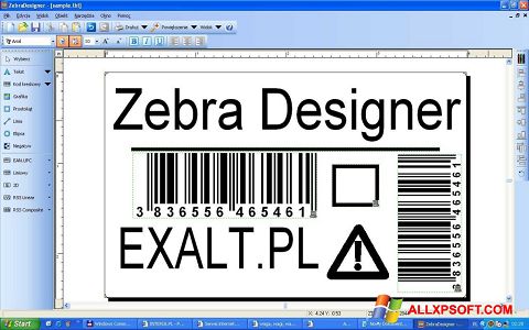 Ảnh chụp màn hình Zebra Designer cho Windows XP