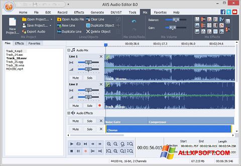 Ảnh chụp màn hình AVS Audio Editor cho Windows XP