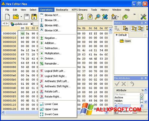 Ảnh chụp màn hình Hex Editor Neo cho Windows XP