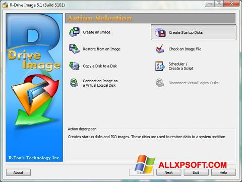 Ảnh chụp màn hình R-Drive Image cho Windows XP
