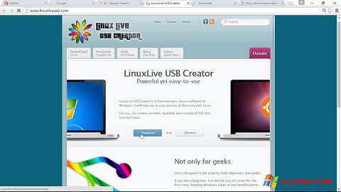 Ảnh chụp màn hình LinuxLive USB Creator cho Windows XP