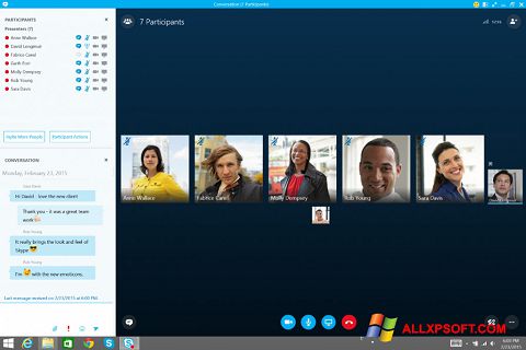 Ảnh chụp màn hình Skype for Business cho Windows XP