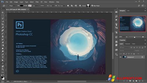 Ảnh chụp màn hình Adobe Photoshop cho Windows XP