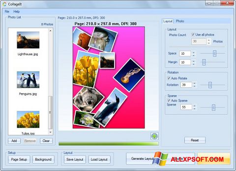 Ảnh chụp màn hình CollageIt cho Windows XP