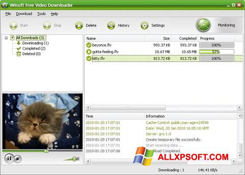 Ảnh chụp màn hình Free Video Catcher cho Windows XP