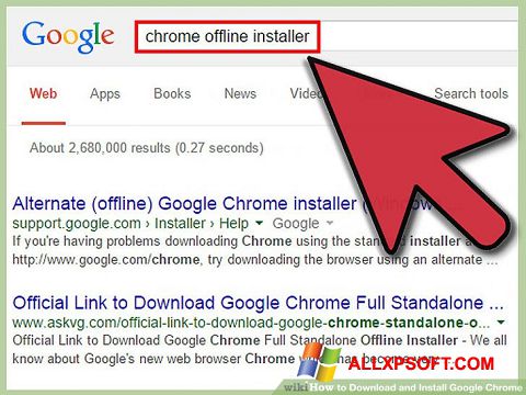 Ảnh chụp màn hình Google Chrome Offline Installer cho Windows XP