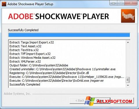 Ảnh chụp màn hình Shockwave Player cho Windows XP