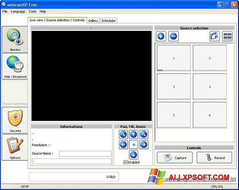 Ảnh chụp màn hình webcamXP cho Windows XP