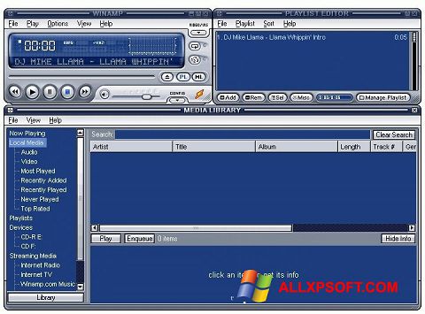 Ảnh chụp màn hình Winamp Lite cho Windows XP