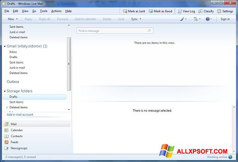 Ảnh chụp màn hình Windows Live Mail cho Windows XP