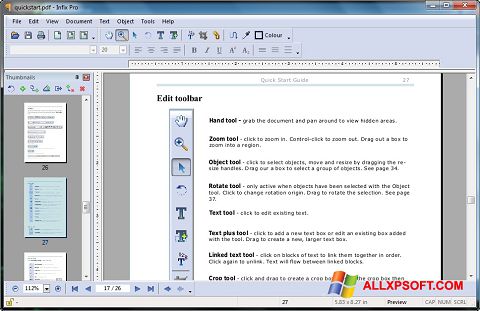 Ảnh chụp màn hình Infix PDF Editor cho Windows XP