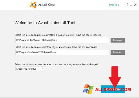 Ảnh chụp màn hình Avast Uninstall Utility cho Windows XP