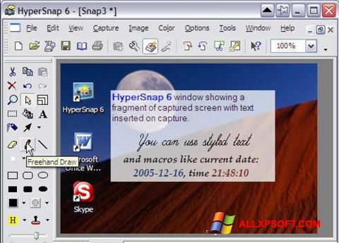 Ảnh chụp màn hình HyperSnap cho Windows XP