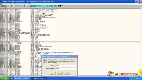 Ảnh chụp màn hình PDF2Word cho Windows XP