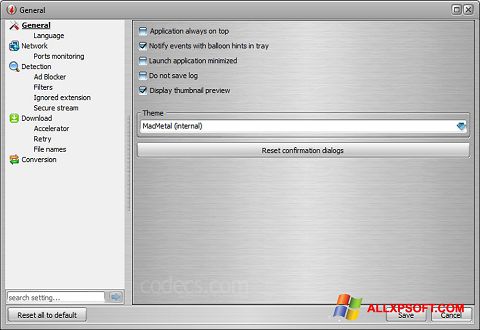 Ảnh chụp màn hình VSO Downloader cho Windows XP