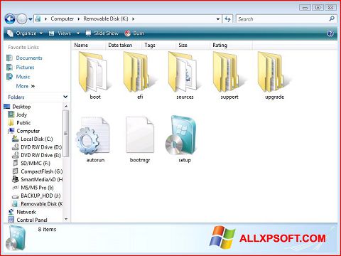 Ảnh chụp màn hình Windows 7 USB DVD Download Tool cho Windows XP