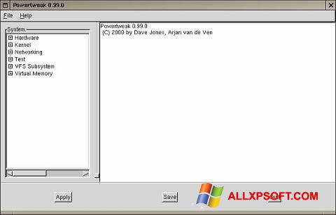 Ảnh chụp màn hình PowerTweak cho Windows XP