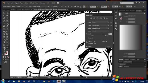 Ảnh chụp màn hình Adobe Illustrator CC cho Windows XP