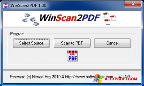 Ảnh chụp màn hình WinScan2PDF cho Windows XP