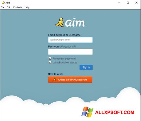 Ảnh chụp màn hình AOL Instant Messenger cho Windows XP