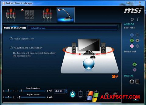 Ảnh chụp màn hình Realtek Audio Driver cho Windows XP