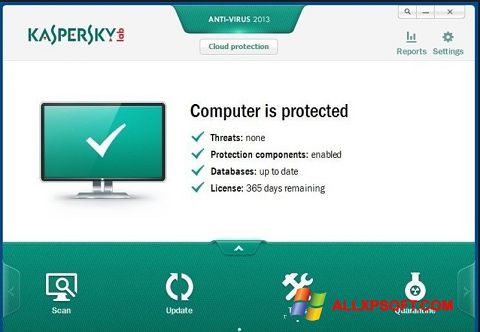 Ảnh chụp màn hình Kaspersky Free Antivirus cho Windows XP