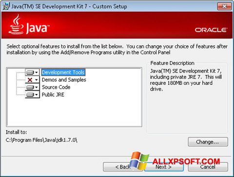 Ảnh chụp màn hình Java Development Kit cho Windows XP