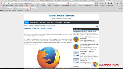 Ảnh chụp màn hình Mozilla Firefox Offline Installer cho Windows XP
