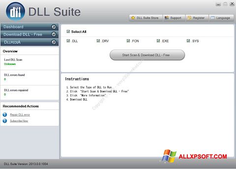 Ảnh chụp màn hình DLL Suite cho Windows XP