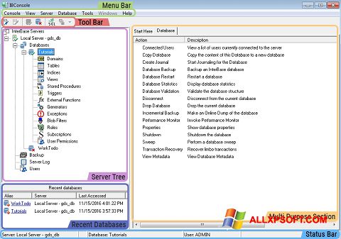 Ảnh chụp màn hình InterBase cho Windows XP