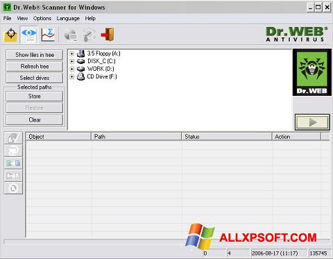 Ảnh chụp màn hình Dr.Web CureIt cho Windows XP